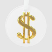 Golden Dollar Sign Ornament (voorkant)