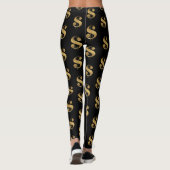 Golden Dollar-signalen op zwart Leggings (Achterkant)