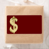 Golden dollarteken etiket (Insitu)