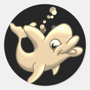 Golden Dolphin Classic Ronde Sticker