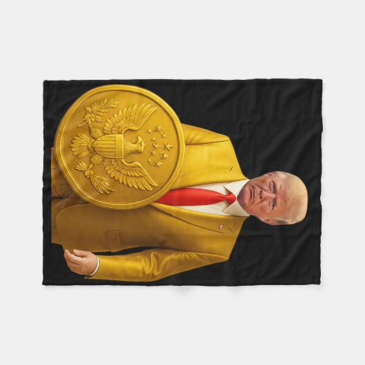 Golden Dome Trump Great American Map Patriotic 4th Fleece Deken (Voorkant (Horizontaal))