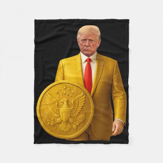 Golden Dome Trump Great American Map Patriotic 4th Fleece Deken (Voorkant)