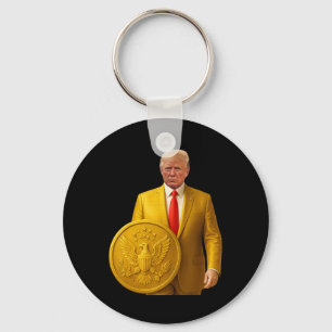 Golden Dome Trump Grote Amerikaanse kaart Patriott Sleutelhanger