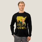 Golden Dome Trump Grote Amerikaanse kaart Patriott Tri-Blend Shirt (Voorkant)