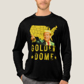 Golden Dome Trump Grote Amerikaanse kaart Patriott Tri-Blend Shirt (Voorkant volledig)