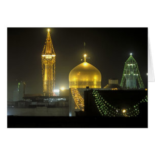 Golden dome van het imam Reza Shrine Complex op