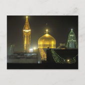 Golden dome van het imam Reza Shrine Complex op Briefkaart (Voorkant)