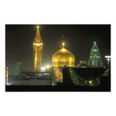 Golden dome van het imam Reza Shrine Complex op Foto Afdruk (Voorkant)