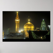 Golden dome van het imam Reza Shrine Complex op Poster (Voorkant)