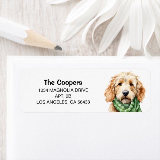 Golden Doodle Address Etiket (Insitu)