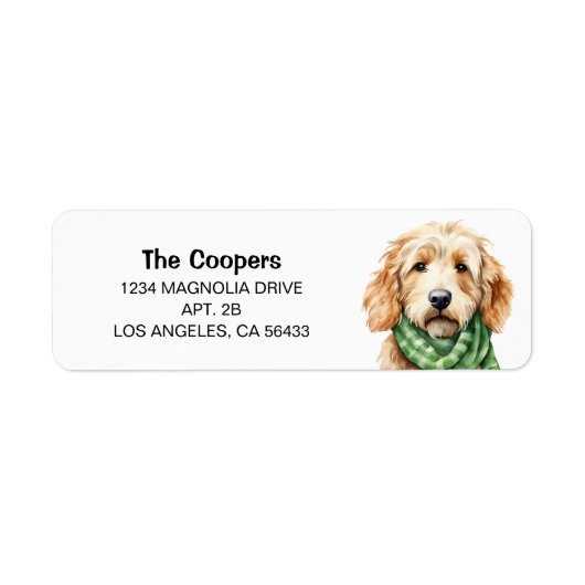 Golden Doodle Address Etiket (Voorkant)