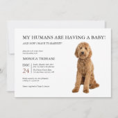 Golden Doodle Baby shower minimalistische uitnodig Kaart (Voorkant)