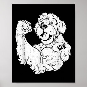 Golden Doodle Biceps Tattoo Hondenras - Pet I Love Poster