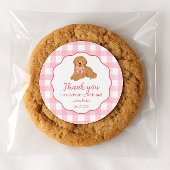 Golden Doodle Birthday Party Favor Thank You Ronde Sticker