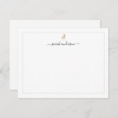 Golden Doodle Border Personalized Notitiekaartje (Voorkant / Achterkant)