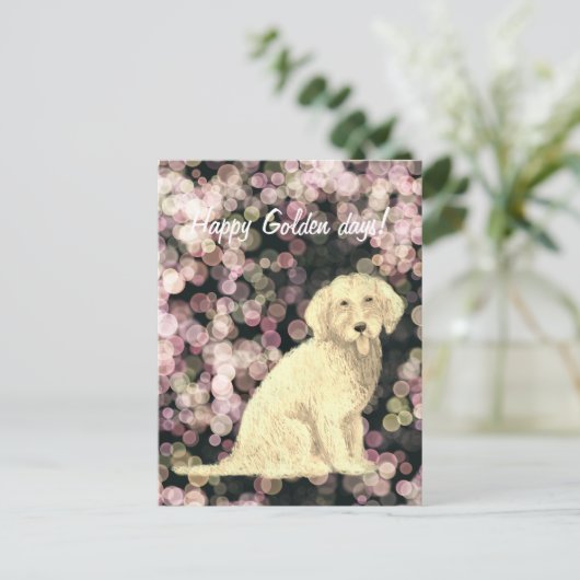 Golden Doodle Briefkaart (Staand voorkant)