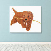Golden Doodle  Canvas Afdruk (Insitu (Houten vloer))