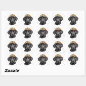 Golden Doodle Cap Kids Sticker Design stickers (Vel)