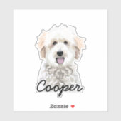 Golden Doodle Custom Dog Name Sticker (Vel)