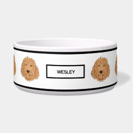 Golden Doodle Custom Name Bowl voor Honden Voerbakje