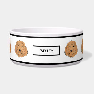 Golden Doodle Custom Name Bowl voor Honden Voerbakje