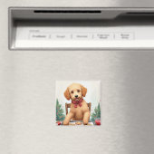 Golden Doodle Decorating Christmas Cookies Magneet (Insitu (Vaatwasser))