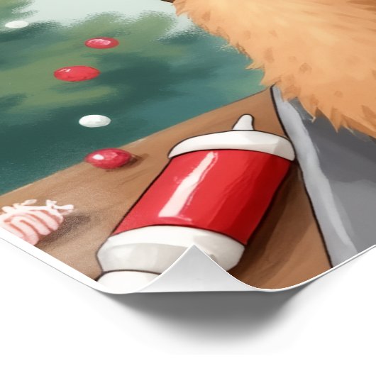 Golden Doodle Decorating Christmas Cookies Perfect Poster (Hoek)