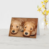 Golden Doodle Denking You Card Kaart (Gele Bloem)
