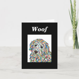 Golden Doodle Dog Blank Note Kaart