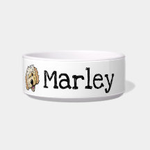 Golden Doodle Dog Bowl gepersonaliseerd