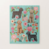 Golden Doodle Dog  Florals Legpuzzel (Verticaal)
