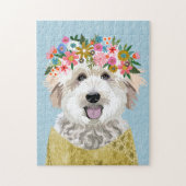 Golden Doodle Dog Flower Legpuzzel (Verticaal)