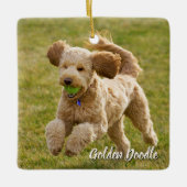Golden Doodle Dog Keramisch Ornament (Voorkant)
