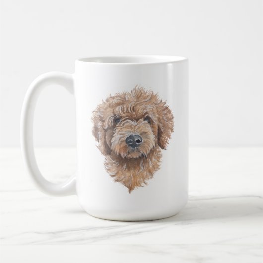 Golden Doodle Dog - Klassieke Mok, 15 oz Koffiemok (Links)