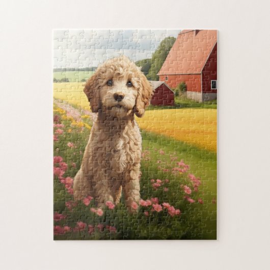 Golden Doodle dog Legpuzzel (Verticaal)