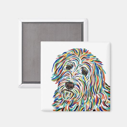 Golden Doodle Dog Magnet (Voorkant / Achterkant)