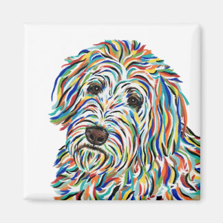 Golden Doodle Dog Magnet