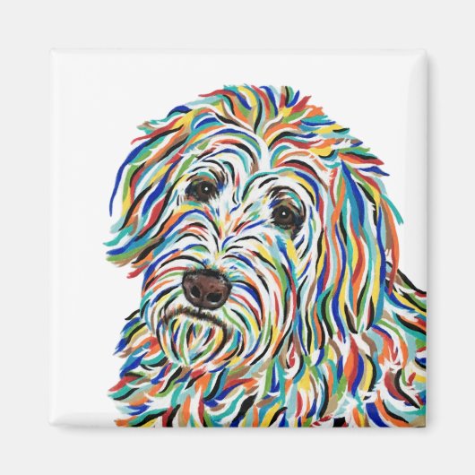 Golden Doodle Dog Magnet (Voorkant)