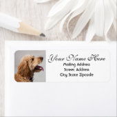 Golden Doodle Dog Return Address Etiket (Insitu)