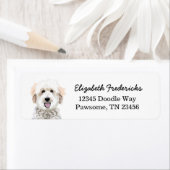 Golden Doodle Dog Return Address Labels (Insitu)