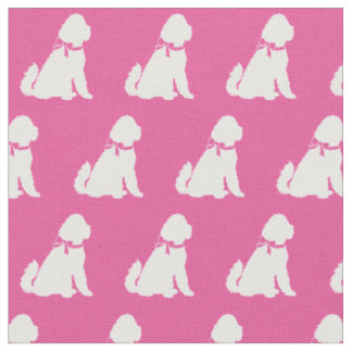 Golden Doodle Dog Silhouette Pet Aussie Pink Stof
