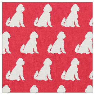 Golden Doodle Dog Silhouette Pet Aussie red Stof