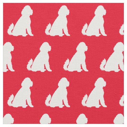 Golden Doodle Dog Silhouette Pet Aussie red Stof (Close Up)