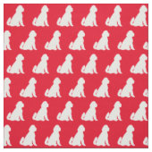 Golden Doodle Dog Silhouette Pet Aussie red Stof (Swatch)