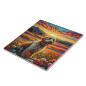 Golden Doodle dog Tegeltje (Zijkant)