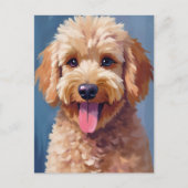 Golden Doodle | Dog Watercolor Painting Pet Briefkaart (Voorkant)