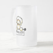 Golden Doodle Fan Matglas Bierpul (Voorkant links)