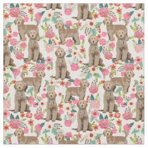 Golden Doodle  florals crème Stof