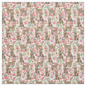 Golden Doodle  florals crème Stof (Swatch)