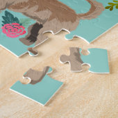 Golden Doodle  Florals Dog Legpuzzel (Zijkant)